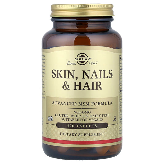 Solgar Skin, Nails & Hair Advanced MSM Formula, 120 Tablets
