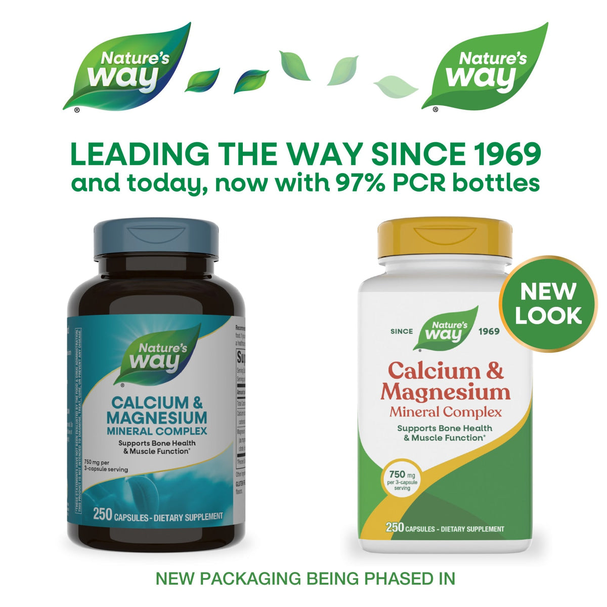 Nature's Way Calcium & Magnesium Mineral Complex, 250 Capsules - view 3
