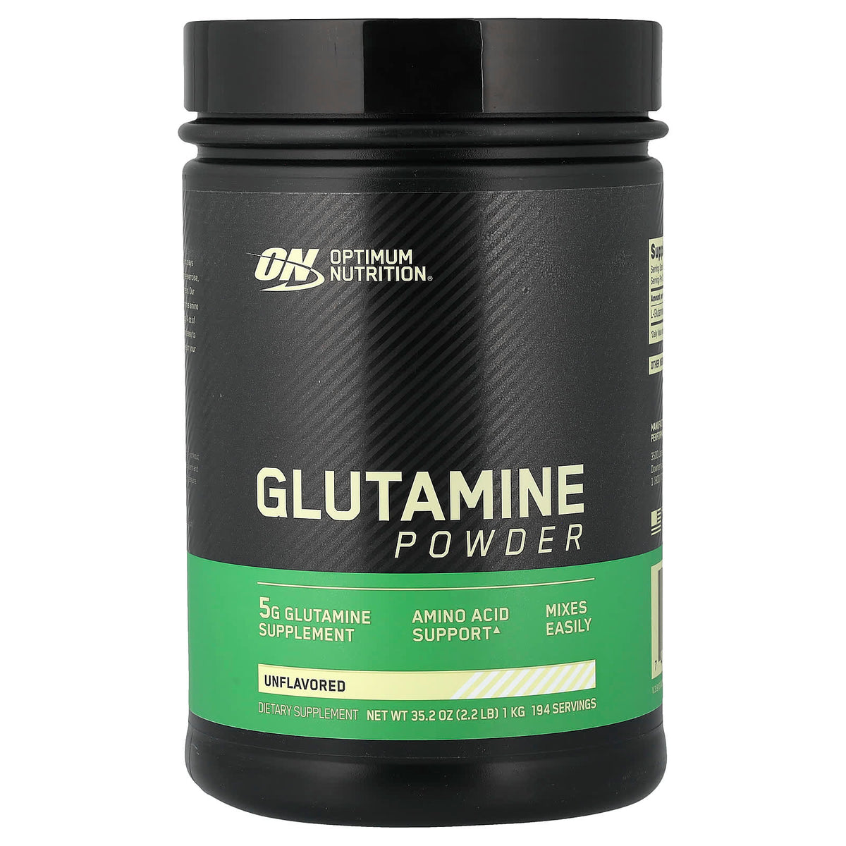 Optimum Nutrition Glutamine Powder, Unflavoured, 1 kg (2.2 lb)