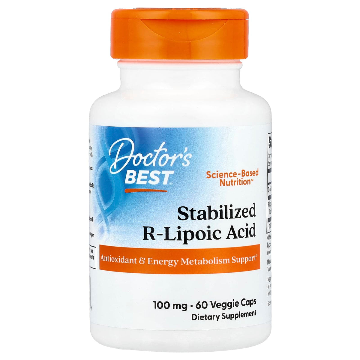 Doctor's Best Stabilized R-Lipoic Acid, 100 mg, 60 Veggie Caps — product view