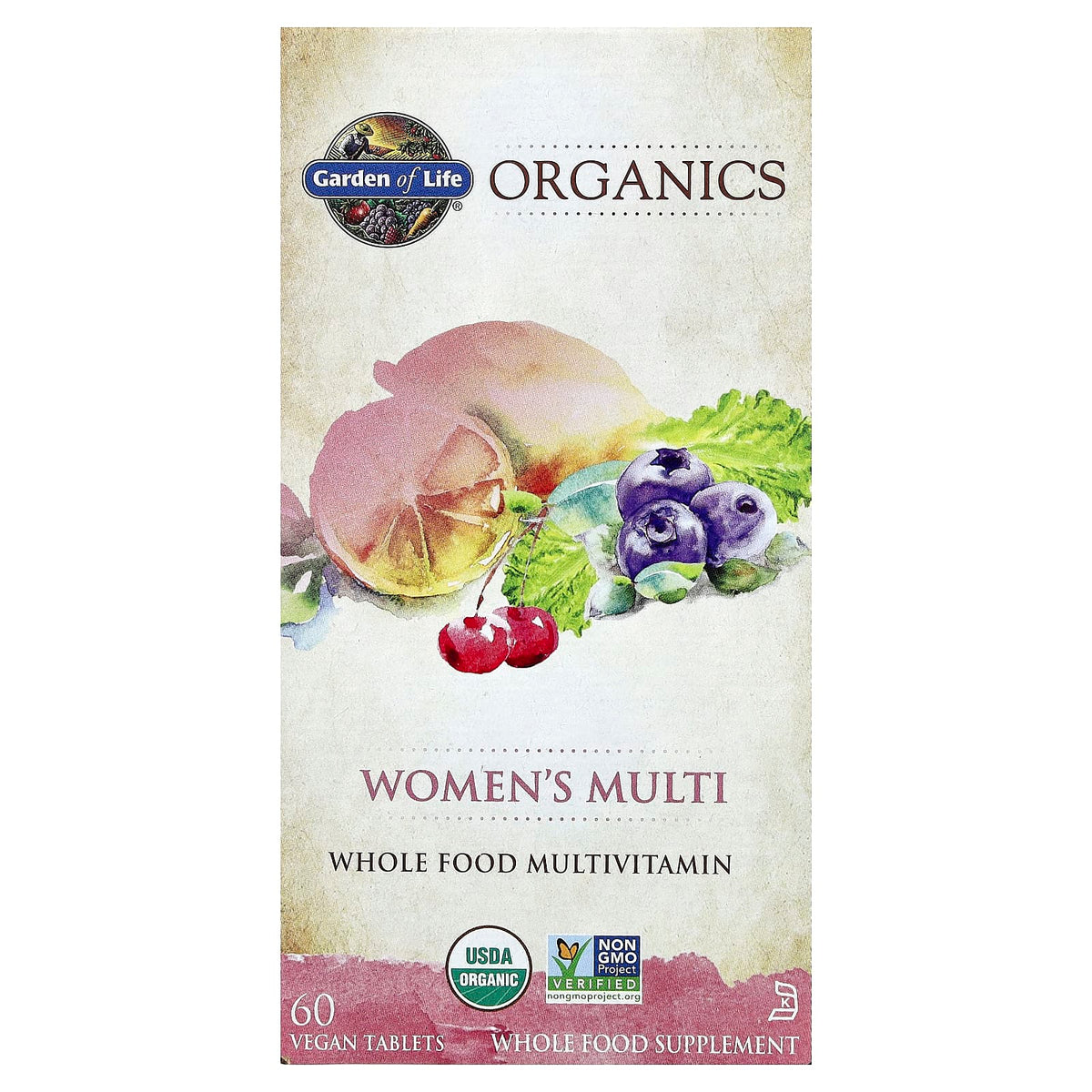 Garden of Life Organics Women's Multi, 60 Vegan Tablets — product view