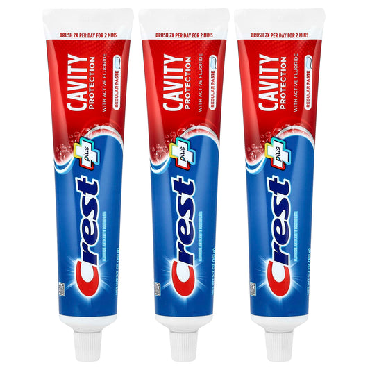 Crest Cavity Protection Fluoride Toothpaste, Regular, 3 Pack, 161 g Each
