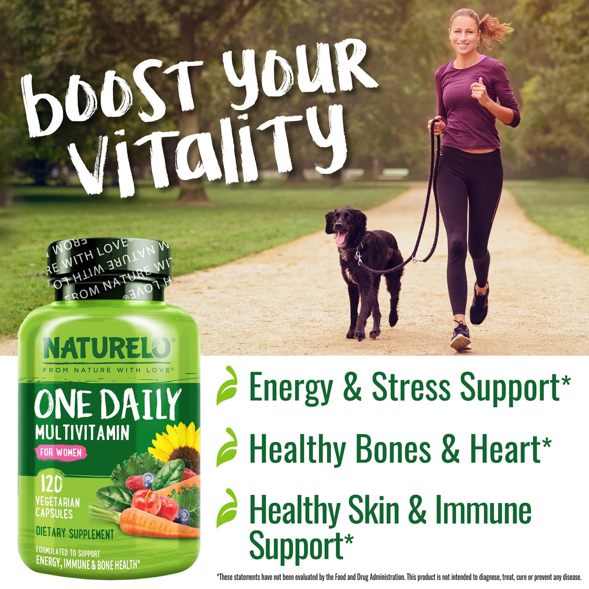 Naturelo One Daily Multivitamin for Women, 120 Vegetarian Capsules - view 3