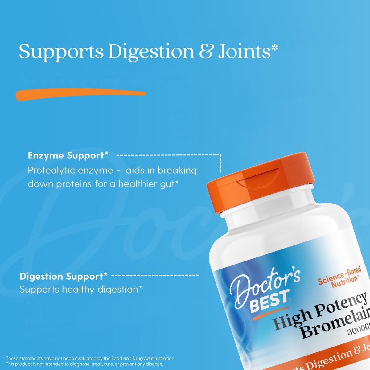 Doctor's Best High Potency Bromelain, 500 mg, 90 Veggie Caps - view 5