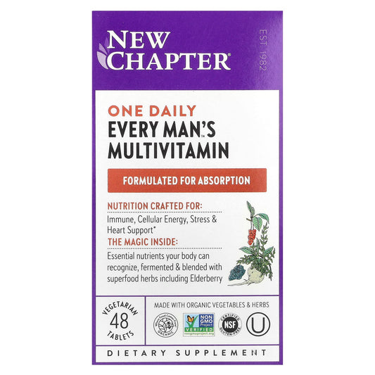 New Chapter One Daily Every Man's Multivitamin, 48 Vegetarian Tablets
