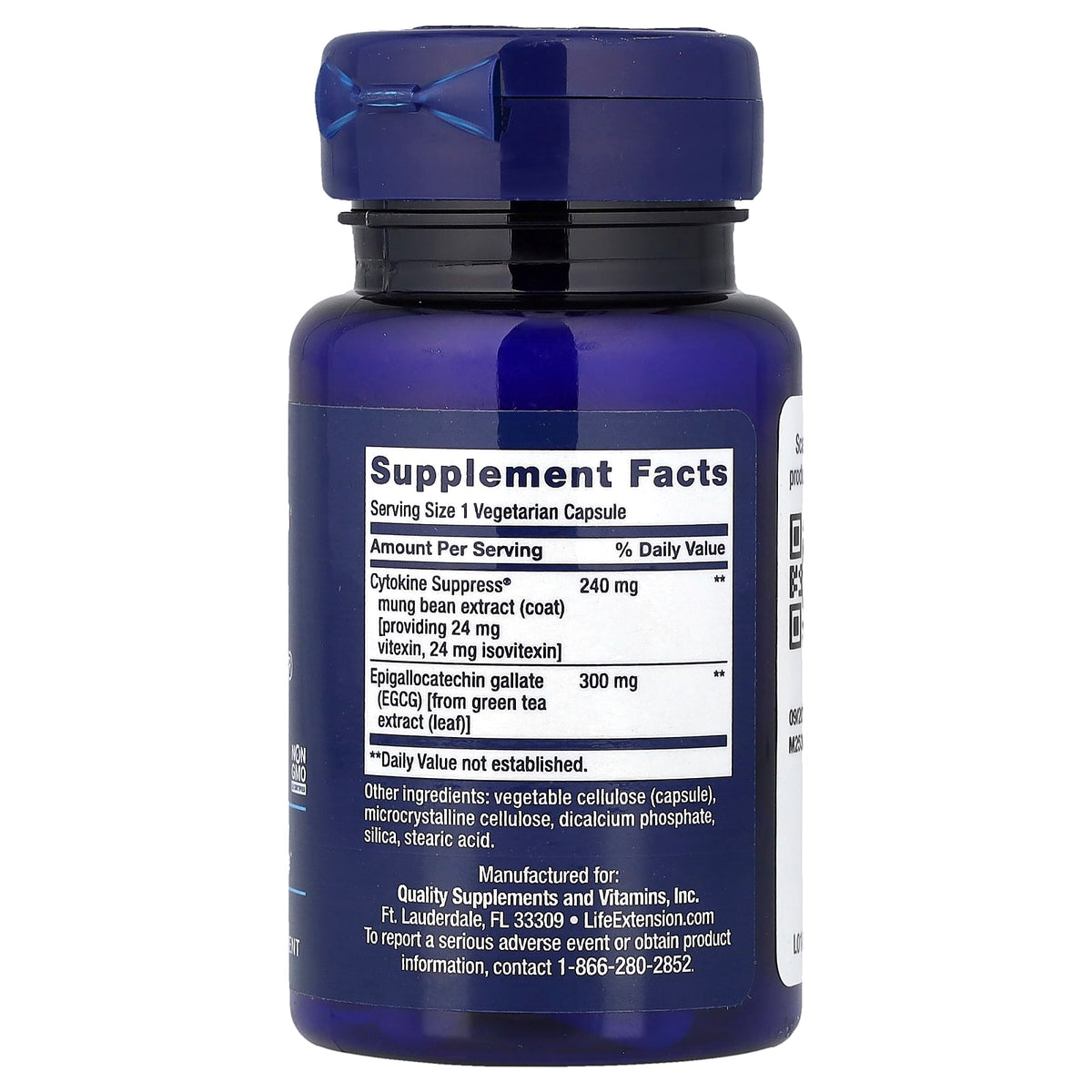 Life Extension Cytokine Suppress with EGCG, 30 Vegetarian Capsules — alternate product view