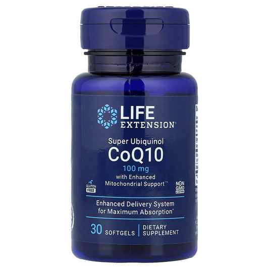 Life Extension Super Ubiquinol CoQ10 Mitochondrial Support, 30 Softgels