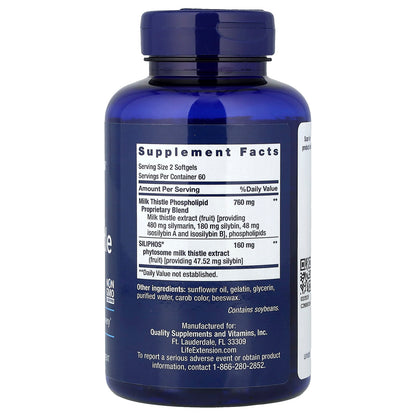 Life Extension Advanced Milk Thistle, 120 Softgels - view 2
