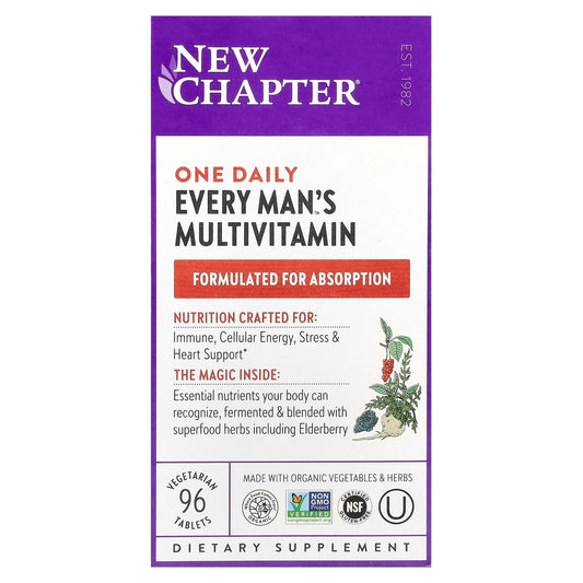 New Chapter One Daily Every Man's Multivitamin, 96 Vegetarian Tablets