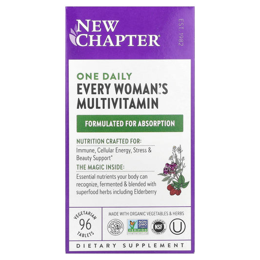 New Chapter One Daily Every Woman's Multivitamin, 96 Vegetarian Tablets