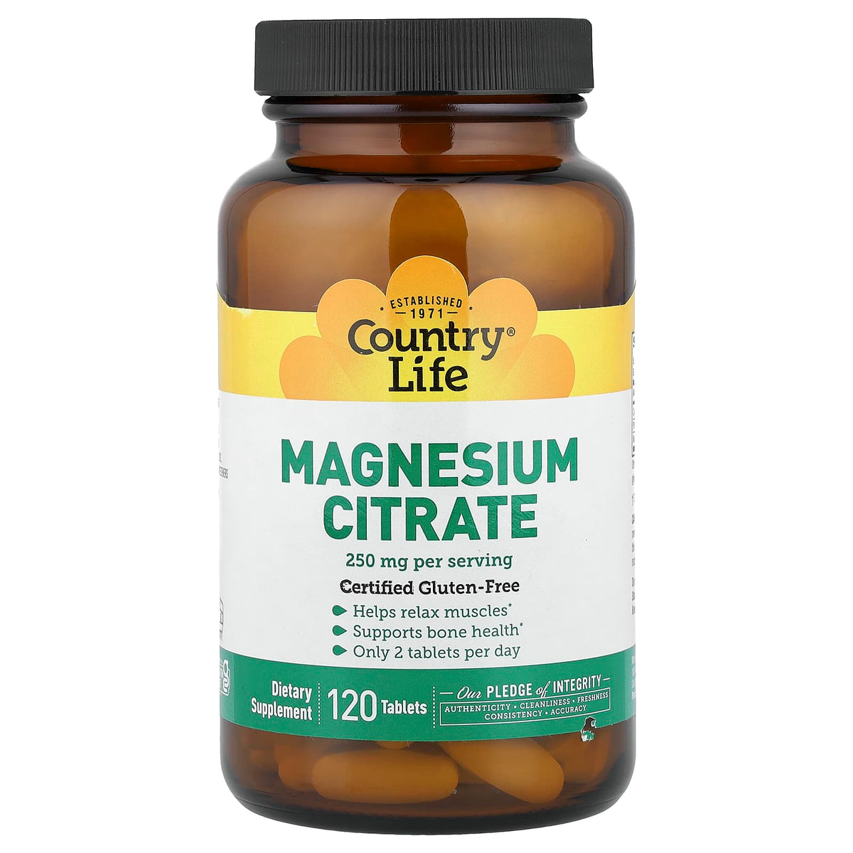 Country Life Magnesium Citrate, 120 Tablets — product view