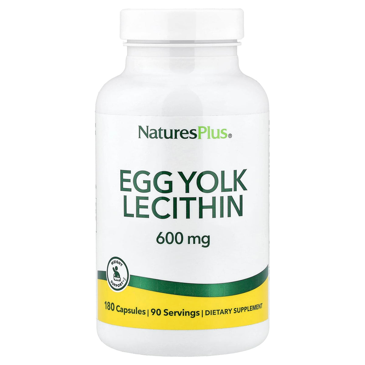 NaturesPlus Egg Yolk Lecithin, 180 Capsules
