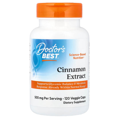 Doctor's Best Cinnamon Extract, 120 Veggie Caps (250 mg per Capsule)