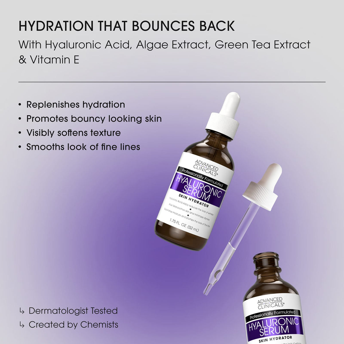 Advanced Clinicals Hyaluronic Serum 52 ml (1.75 fl oz) - view 4