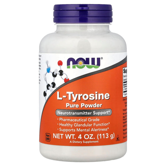 NOW Foods L-Tyrosine Pure Powder, 113 g (4 oz)