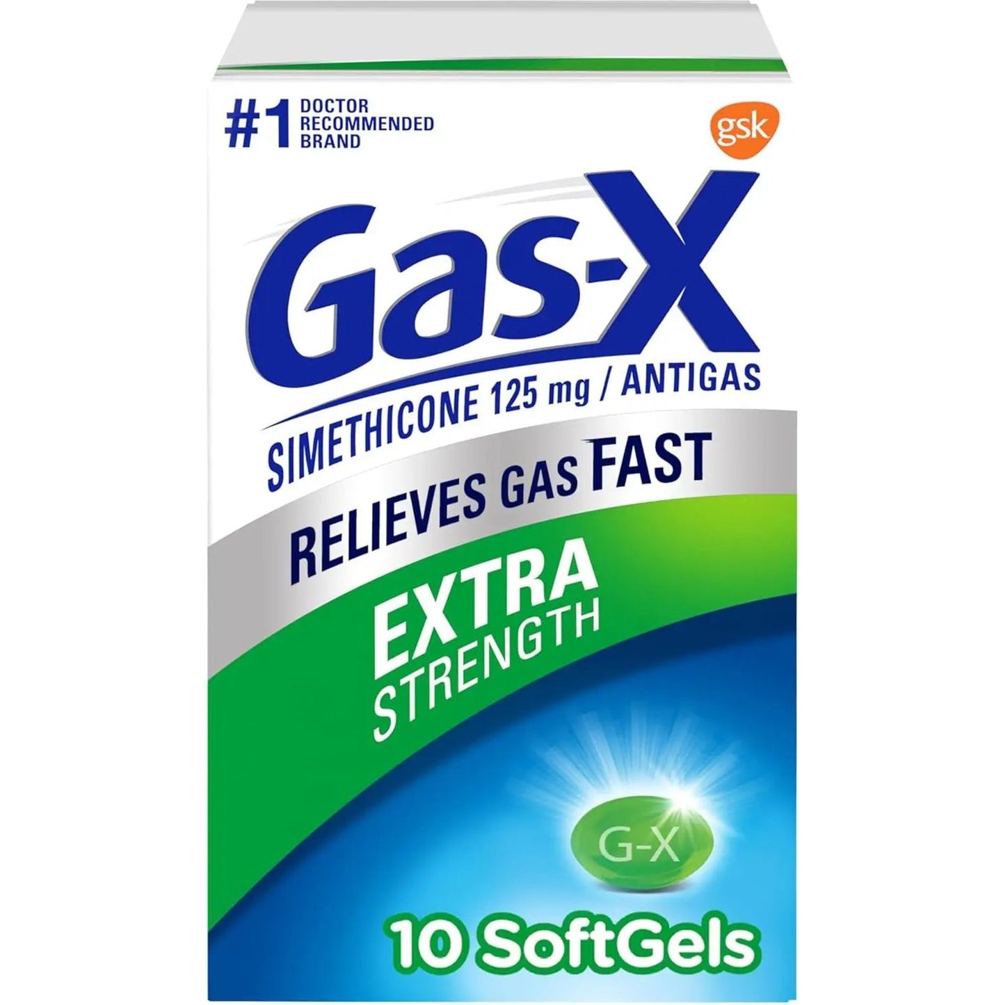 Gas-X Extra Strength Gas Relief Softgels with Simethicone 125 Mg - 10 Count