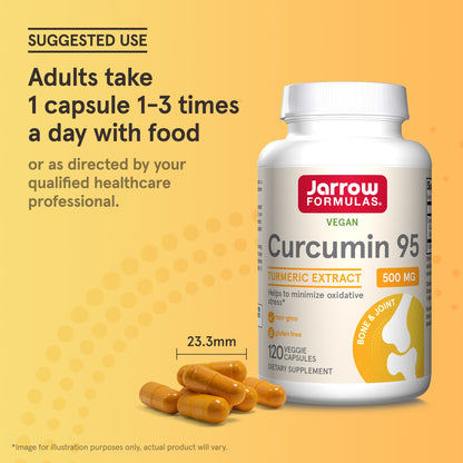 Jarrow Formulas Curcumin 95 Turmeric Extract, 500 mg, 120 Veggie Capsules - view 5