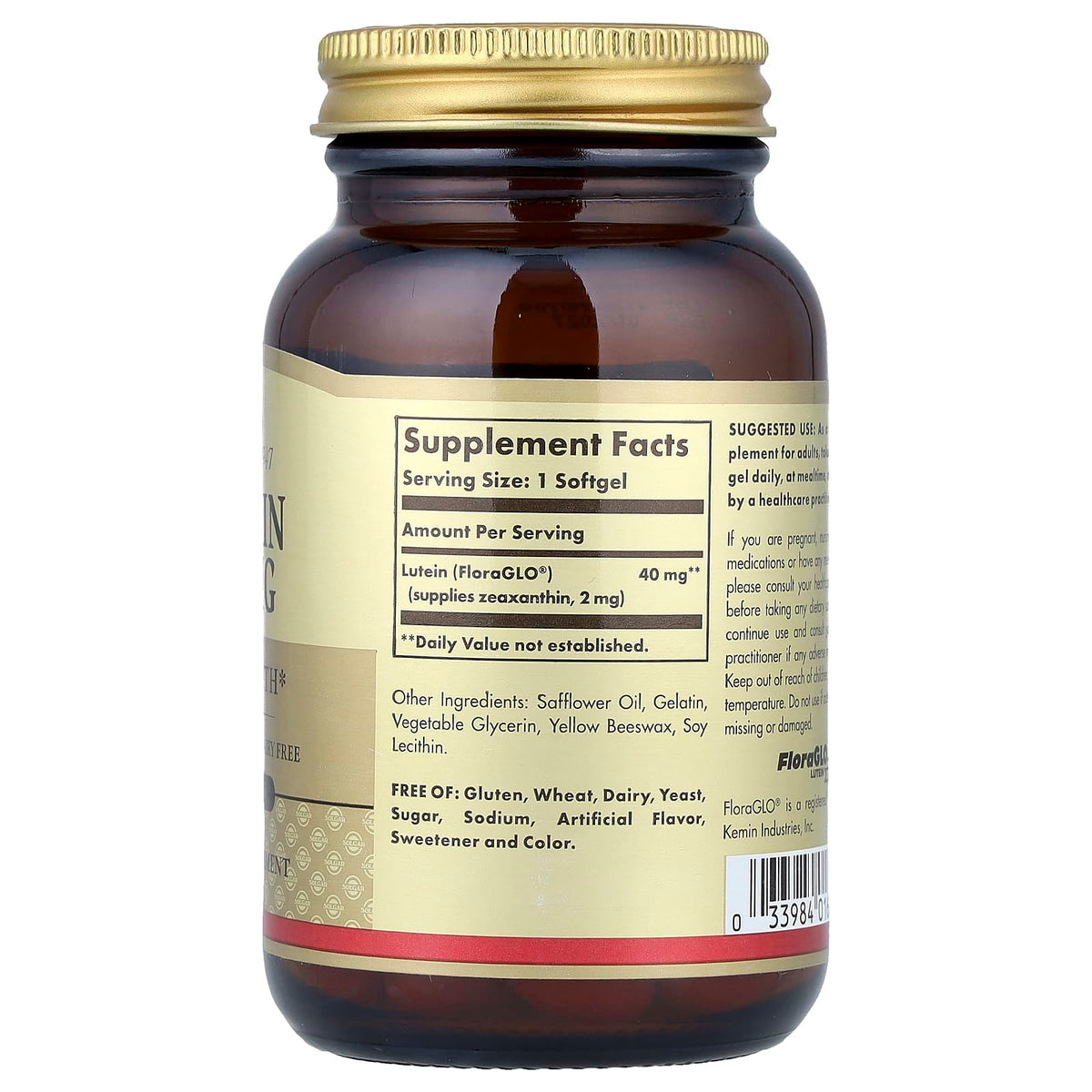 Solgar Lutein 40 mg, 30 Softgels - view 2