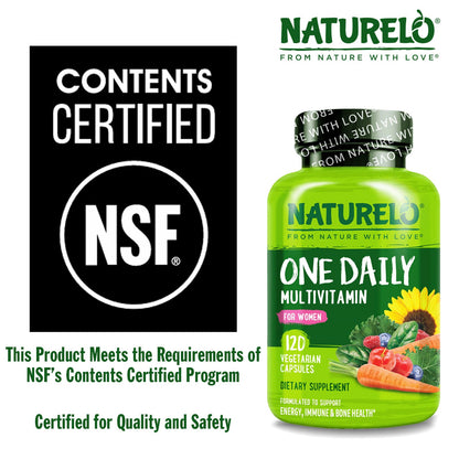 Naturelo One Daily Multivitamin for Women, 120 Vegetarian Capsules - view 6