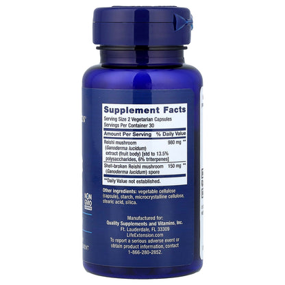 Life Extension Reishi Extract Mushroom Complex, 60 Vegetarian Capsules - view 2