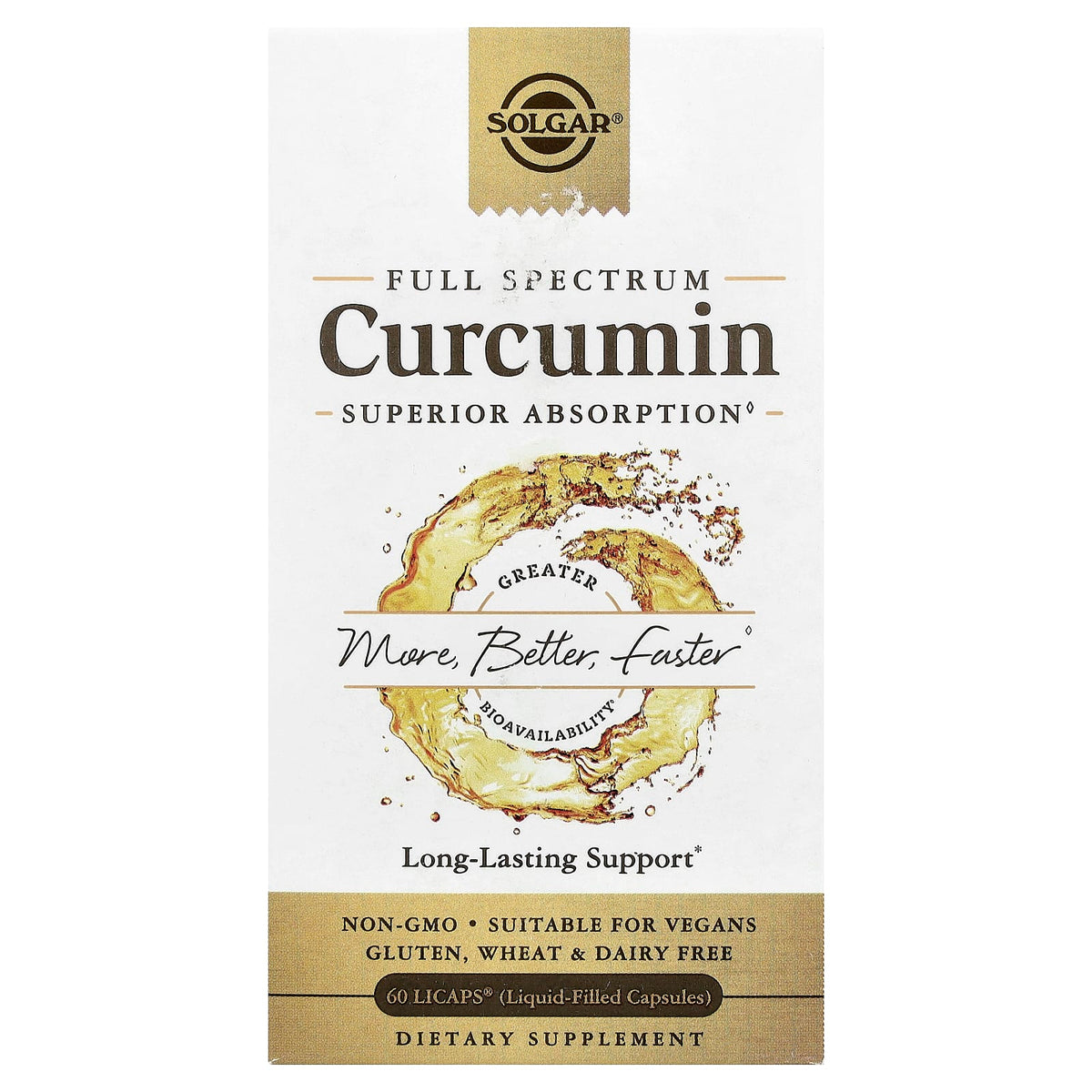 Solgar Full Spectrum Curcumin, 60 LiCaps — product view