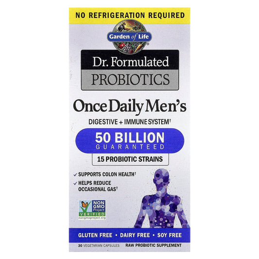 Garden of Life Dr. Formulated Probiotics Once Daily Men's, 50 Billion, 30 Caps