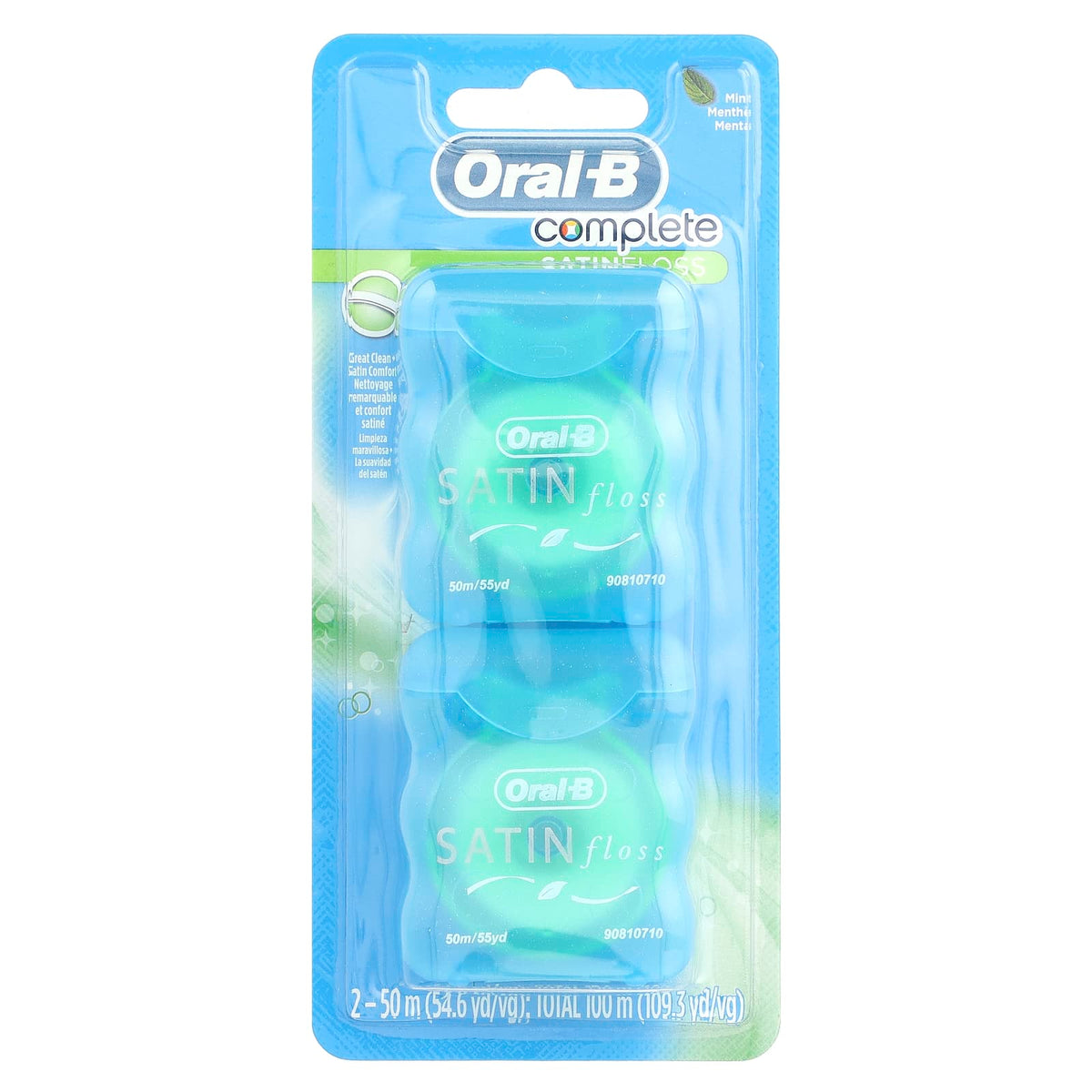 Oral-B Complete SATINfloss Mint, Pack of 2, 50 m (54.6 yd) Each