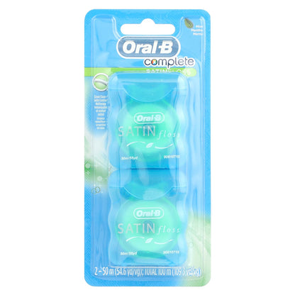 Oral-B Complete SATINfloss Mint, Pack of 2, 50 m (54.6 yd) Each