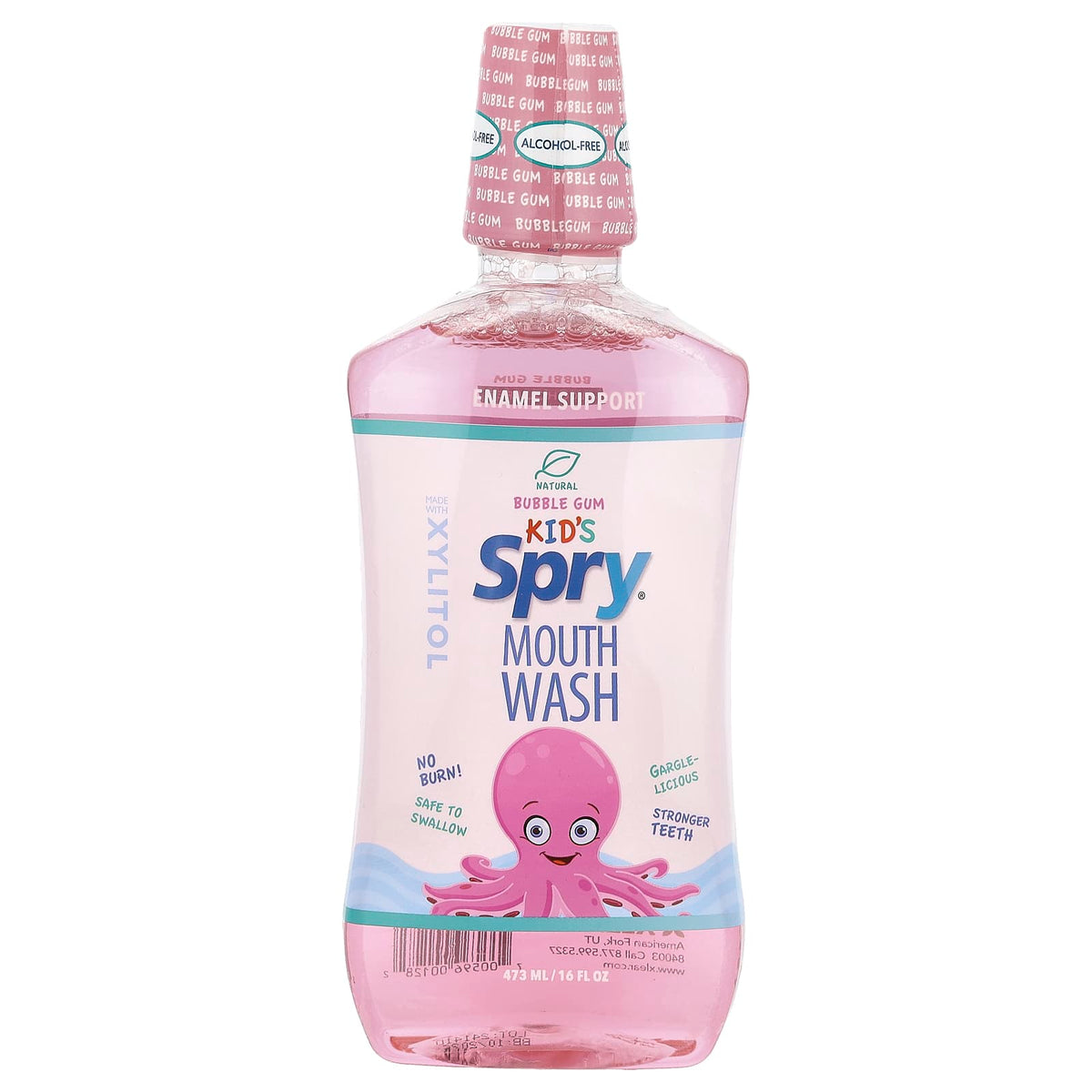 Xlear Kid's Spry Mouth Wash, Alcohol-Free, Bubblegum, 473 ml (16 fl oz) — product view