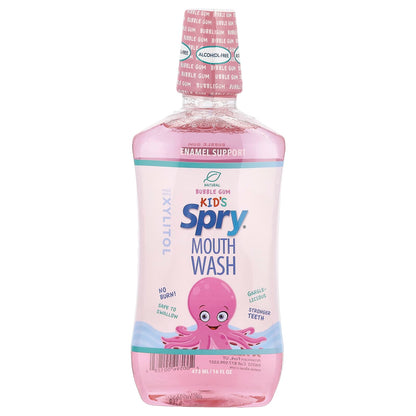 Xlear Kid's Spry Mouth Wash, Alcohol-Free, Bubblegum, 473 ml (16 fl oz)