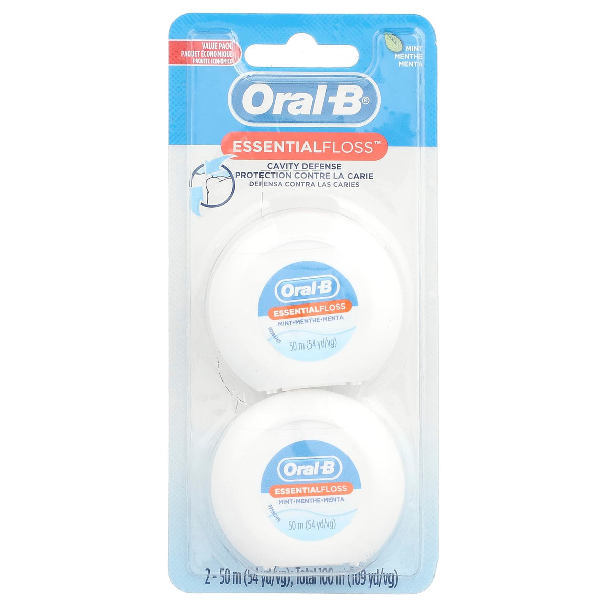 Oral-B EssentialFloss Value Pack, Mint, 50 m (54 yd) Each, Pack of 2 — product view