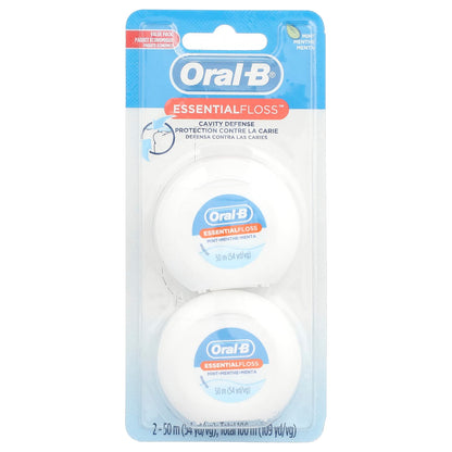 Oral-B EssentialFloss Value Pack, Mint, 2 Pack, 50 m (54 yd) Each