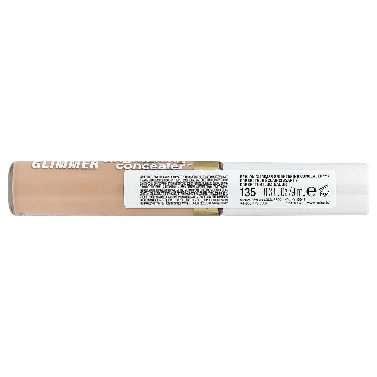 Revlon Glimmer Brightening Concealer, 135, 9 ml (0.3 fl oz) — alternate product view