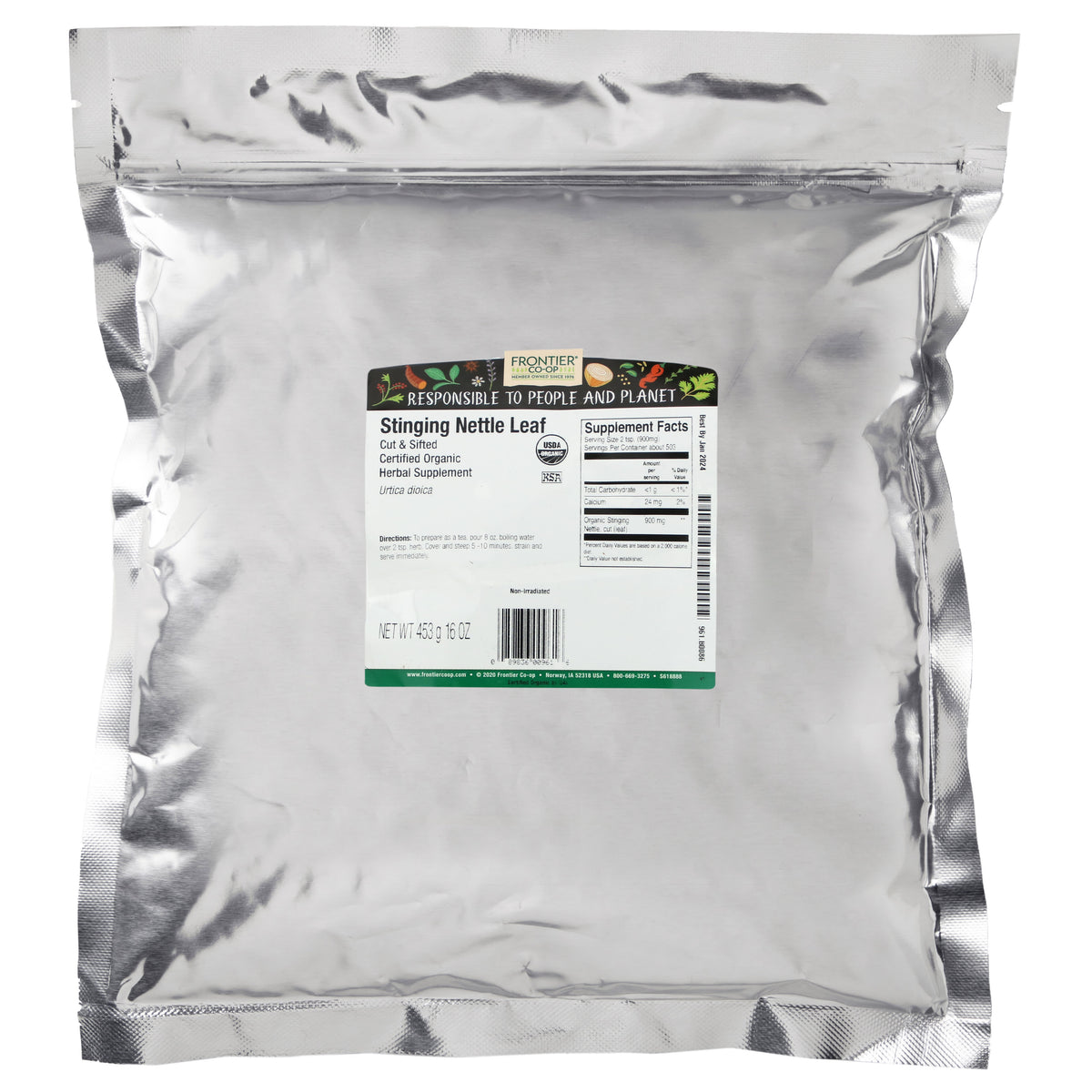 Frontier Co-op Organic Cut & Sifted Stinging Nettle Leaf, 453 g (16 oz) - view 2