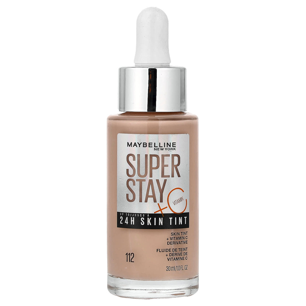 Maybelline Super Stay 24H Skin Tint, Shade 112, 1 fl oz (30 ml) — product view
