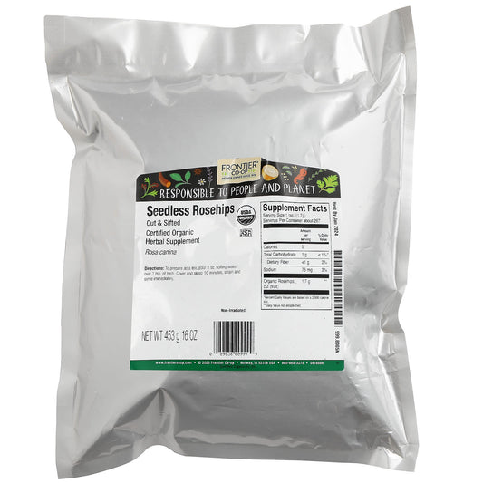Frontier Co-op Organic Cut & Sifted Seedless Rosehips, 453 g (16 oz) - view 2
