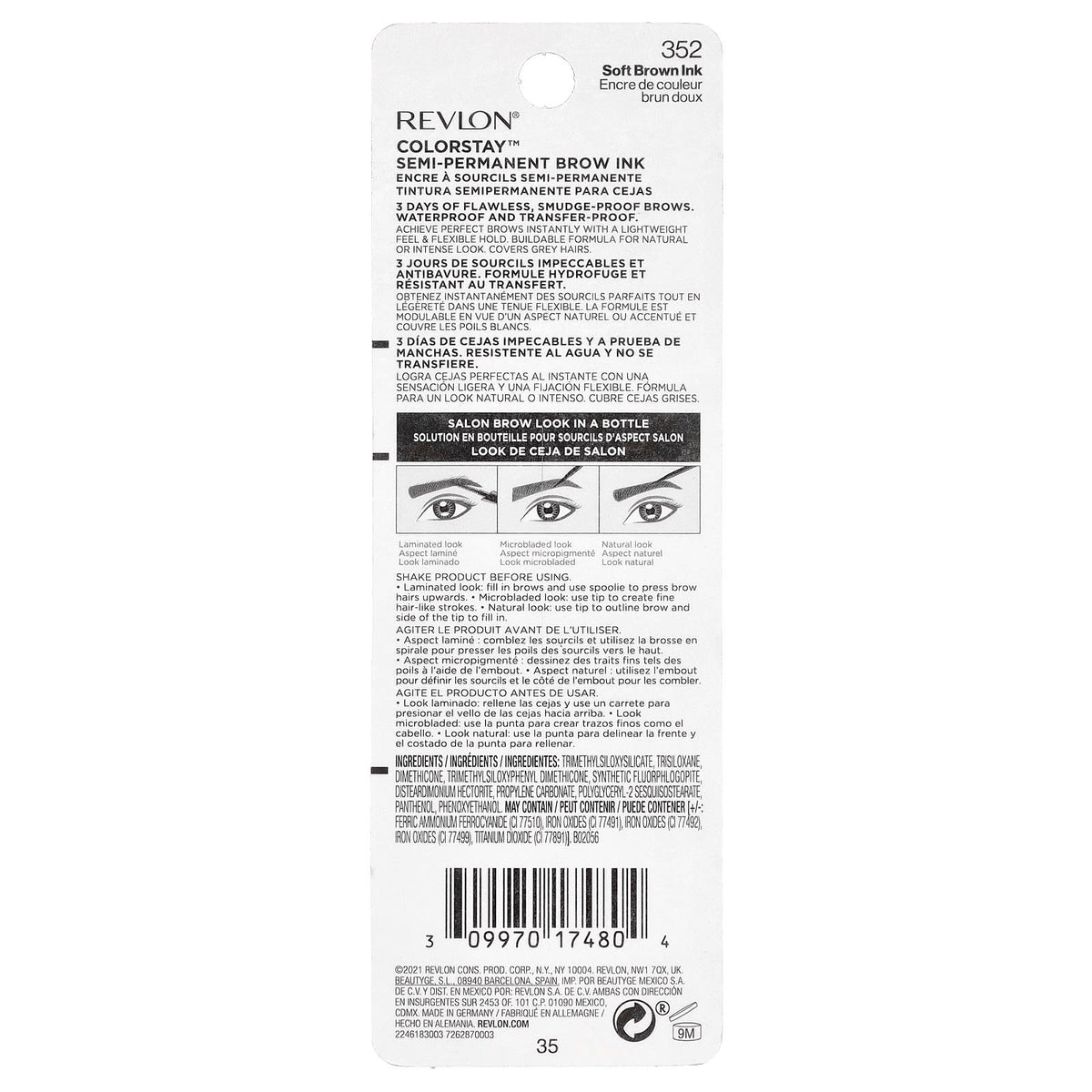 Revlon Colourstay Semi-Permanent Brow Ink 352 Soft Brown Ink 2.8 ml - view 3