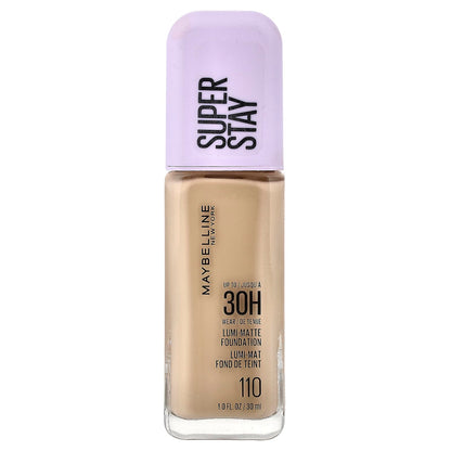 Maybelline Super Stay Lumi-Matte Foundation, Shade 110, 1 fl oz (30 ml)