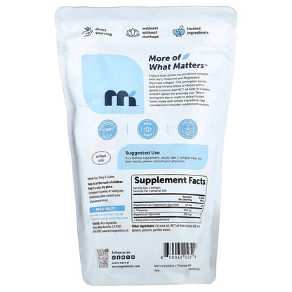 Micro Ingredients L-Theanine, 400 Softgels - view 2
