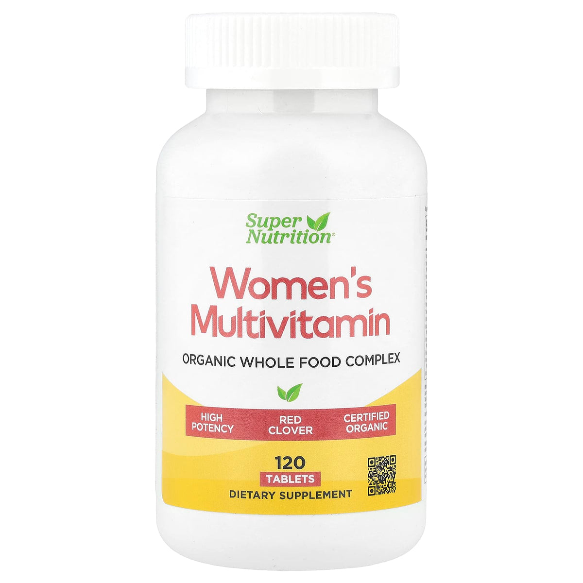 Super Nutrition Organic Whole Food Women's Multivitamin 120 Tablets