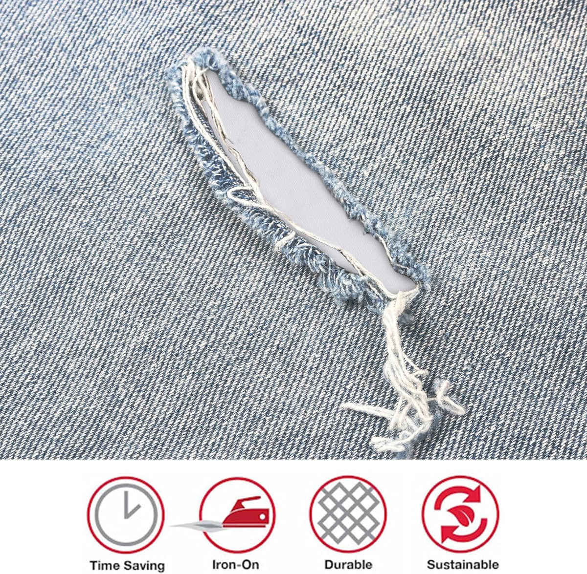 SINGER Iron-On Mending Fabric Patch, White, 7 x 16 in - view 2