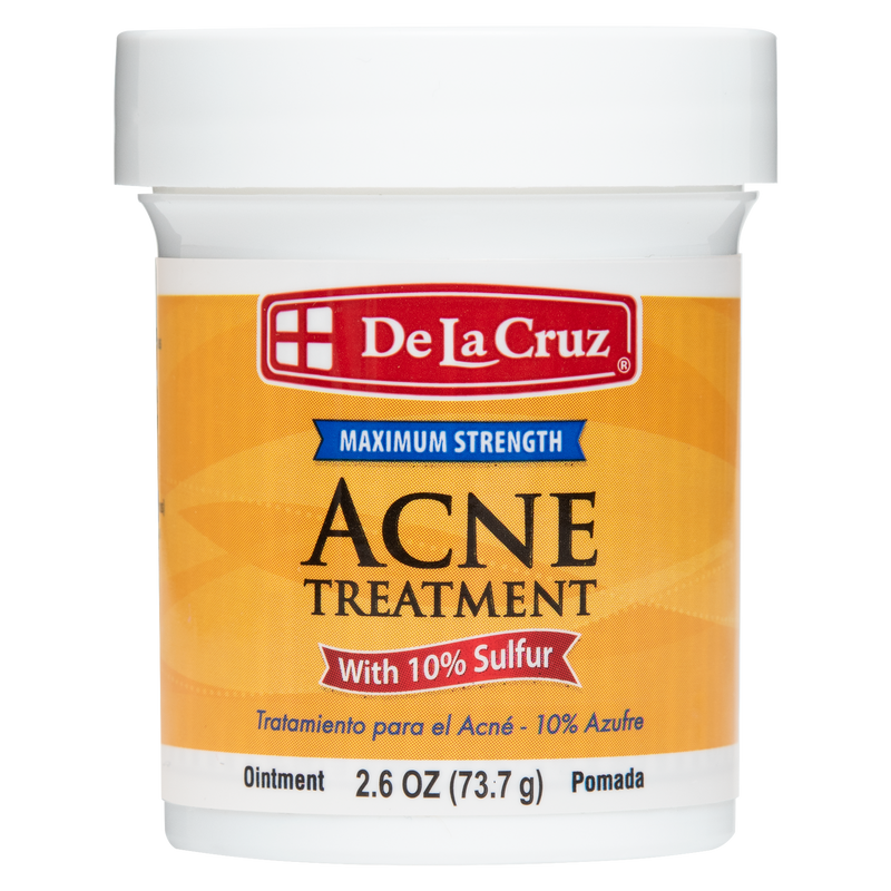 De La Cruz Sulfur 10% Acne Treatment Ointment 2.6 oz (73.7 g) Tub