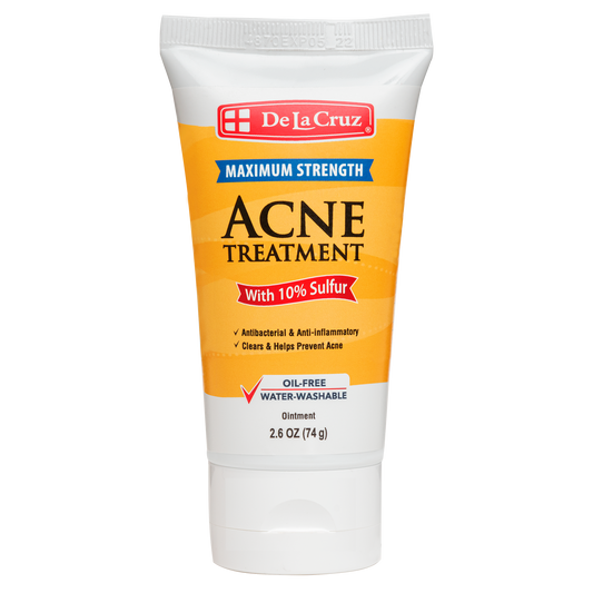 De La Cruz 10% Sulfur Acne Treatment Ointment, 2.6 oz (74 g) tube