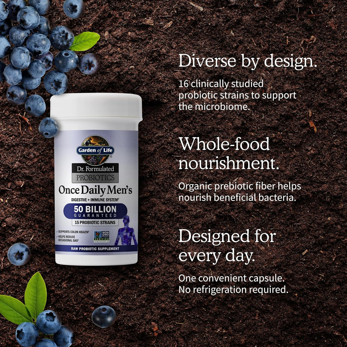 Garden of Life Dr. Formulated Probiotics for Men, 50 Billion CFU, 30 Capsules - view 3