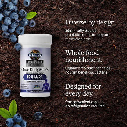 Garden of Life Dr. Formulated Probiotics for Men, 50 Billion CFU, 30 Capsules - view 3