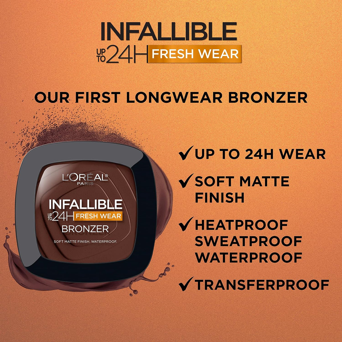 L'Oréal Paris Infallible Up to 24H Fresh Wear Soft Matte Bronzer - Fair, 8.8 g (0.31 oz) — alternate product view