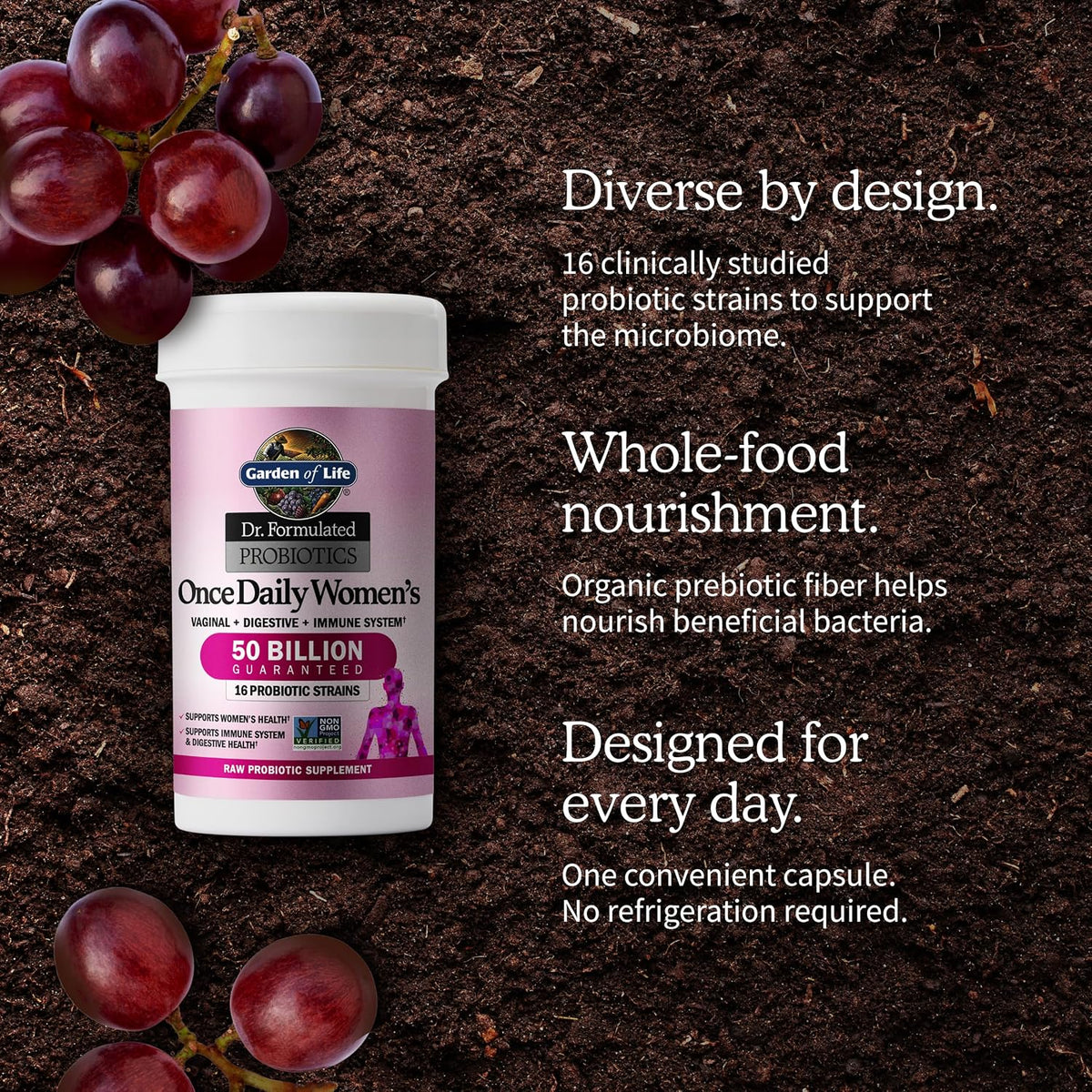 Garden of Life Dr. Formulated Women's Probiotics 50B CFU, 30 Capsules - view 3