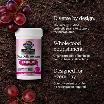 Garden of Life Dr. Formulated Women's Probiotics 50B CFU, 30 Capsules - view 3