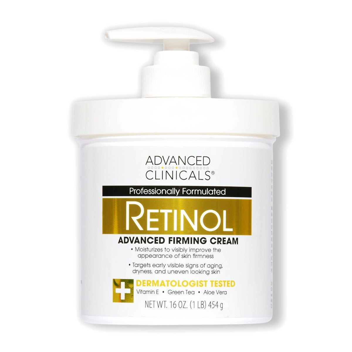 Advanced Clinicals Retinol Body Cream & Face Moisturiser 454 g