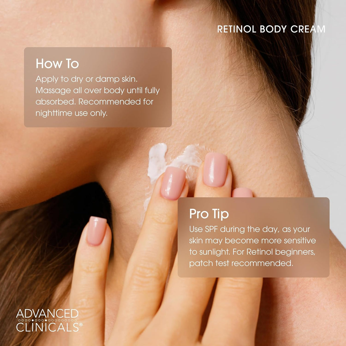 How to use Advanced Clinicals retinol body cream - Advanced Clinicals Retinol Body Cream & Face Moisturiser 454